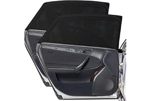 NICOLA Car Window Shades for Baby, Universal Stretch Car Window Sunshade, Breathable Cars Sun Shades with UV Protection, Rear Window Sunshade for Kids (Rear Window 2PCS)