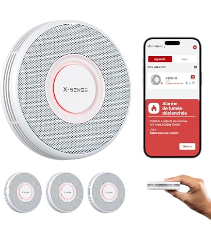 Lot De 2 Détecteurs Fumée Et Monoxyde De Carbone X-Sense XP0A-iR - WiFi Avec Alarme Vocale