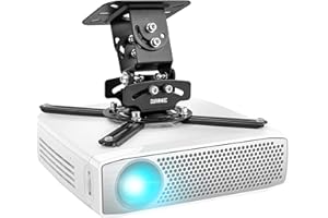 Duronic PB03XB Support pour Vidéoprojecteur Plafond Rotatif 360° Inclinable 30° Pivotant 20° Charge maximale de 13,6 kg Idéal pour Home Cinema présentations conférences
