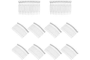 PACKOVE Peignes À Cheveux Latéraux 10 Pièces Peigne Latéral Transparent Peigne Pour Voile De Mariage Tuth Porte-Chignon Pour Femmes Mariée