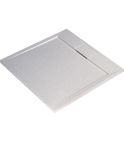 Receveur De Douche Blanc Extra Plat à Poser Encastrer Recoupable Résine