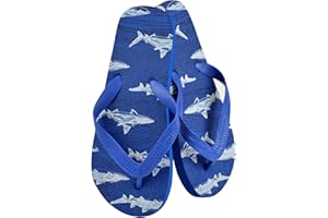 DINZIO Boys Shark Printed Summer Beach Wear Flip Flop