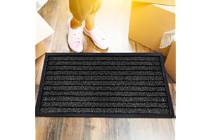 RUGS INN Large Runner Rugs for Hallways - Black, 80 x 150 cm - Dirt Trapper Indoor and Outdoor High Traffic Areas, Garages, Storefronts, and Everyday Home Use Carpet Runner