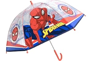 TDL Marvel Spiderman Regenschirm für Kinder, transparent, POE Kuppelschirm, mehrfarbig, 65 cm, Klassisch