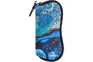 molshine Étui à lunettes de soleil souple, pochette à lunettes en néoprène avec fermeture éclair, sac à lunettes portable avec crochet pour femme homme