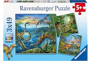 Ravensburger - Puzzle Enfant - Puzzles 3x49 p - La fascination des dinosaures - Dès 5 ans - 09317