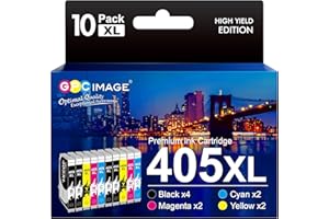 GPC Image 405XL Cartucce Compatibili per Epson 405 XL Multipack per Workforce Pro WF-3820 WF-3825 WF-4830D WF-4820 WF-4825 Workforce WF-7840 WF-7830 WF-7835 (Nero Ciano Magenta Giallo,10-Pack)