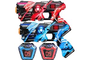 Laser Tag, Lasertag Set Spielzeug Pistole für Kinder und Erwachsene, 2er-Set Multifunktion Laser Tag Sets mit Sprühfunktion und LED-Bildschirm, Spaß Spielzeug Geschenk für Kinder 8-12+ Jungen Mädchen