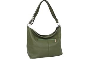 AMBRA Moda Sac à main en cuir pour femme, sac porté épaule GL005