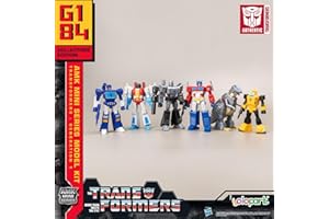 YOLOPARK Transformers Zabawki 6-częściowe figurki G1, 12 cm Optimus-Prime, Bumblebee, Megatron, Soundwave, Grimlock, Starscream Transformer Zabawka dla dzieci w wieku 8 lat
