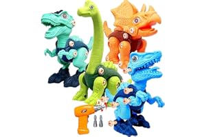 NaXew Dinosaur Toys, Take Apart Dinosaur Toys for Kids, Educational Construction Building Sets with Electric Drill - Birthday Gifts for Toddlers Boys Girls Age 3 4 5 6 7 8 Year Old