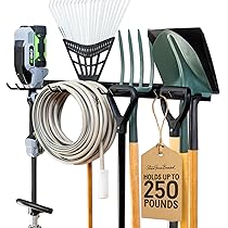 Organizer Da Parete Per Attrezzi – 4 Ganci In Acciaio, Porta Scope E Pala, Carico Max 27 Kg
