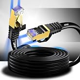 MN6 M109F Cat7 Ethernet Kablosu 15 Metre, Bakır İletken, STP, 10 Gbps, Altın Kaplama RJ45, 5G Modem ve Router Uyumlu