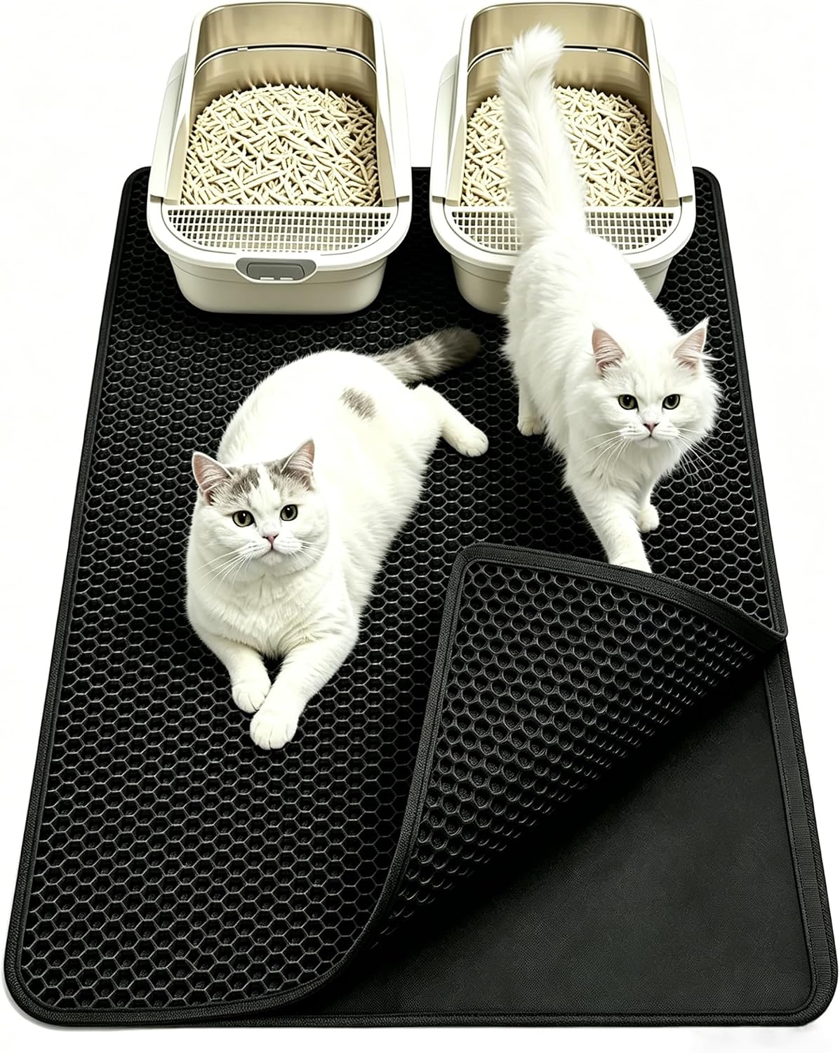 Conseils d'Installation & Prise en Main du Tapis litière chat XXL 90x60 cm Noir Double c