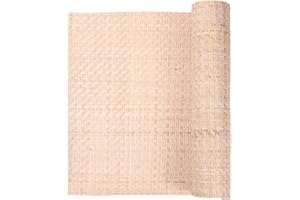 Sangle de Canne de 40cm de Largeur, Rouleau de Sangle en Rotin Naturel en Rouleau Feuille de Rotin Tissé Sangle à Tissage Ouvert pour articles de tissage (100cm de Long)