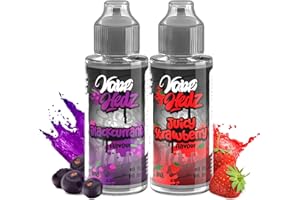VAPE HEDZ Vape Juice No Nicotine – Triple Pack Fruit E Liquid - 100 ml - Vape Fluid 70/30 Ratio - Kit Gift for Men and Women - 400 ml Short Fill E Cigarette Vape Liquid - No Tar Or Tobacco