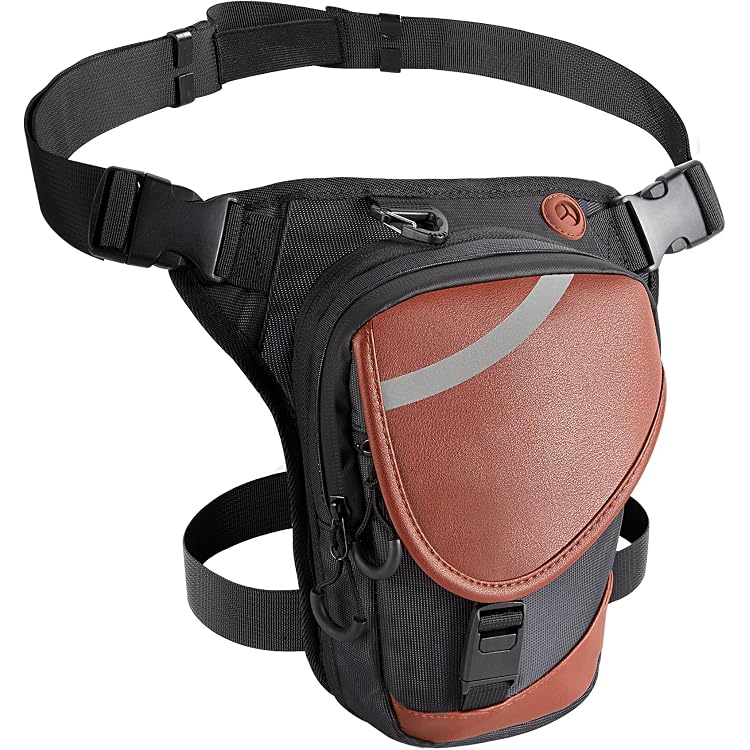 QWORK Beintasche Für Motorrad & Outdoor – Verschleißfest, Wasserdicht, Mit Netzteil Und Verstellbarem Gurt