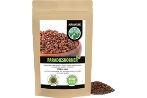 Meleguetäpple (100 g), paradiskorn, guineappeppar från kontrollerad odling, Melegueta peppar laboratorietestad, 100% ren och naturlig