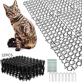 HXUING 12 adet kedilere karşı dikenli kafes, 20 x 15 cm, kedi kovucu mat, dikenli ızgara, kedi kovucu mat, kedi koruma matı, 