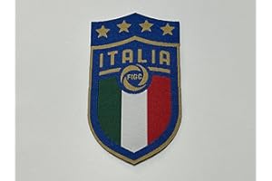 ‎CENTRO RICAMI RICAMIFICIO INDUSTRIALE ITALIANO DAL 1989 Patch-Toppa Microricamata in HD/Jacquard (Alta Definizione) Scudetto ITALIA Termoadesiva, Micro Filo, Dimensioni : H.cm.9,3 X L. cm. 5,2 - Made in Italy