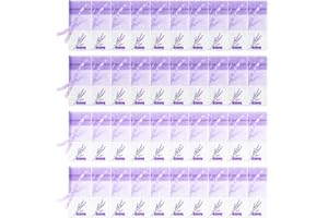 IJHYGD Pack of 40 Lavender Bags Lavender Bags Empty Scented Bags Lavender Bags for Lavender Lavender Scented Bags Lavender Bags Cotton Bag with Drawstring Bag (Light Purple)