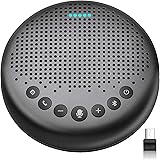 Conference Speaker – Luna Speakerphone Updated AI Noise Reduction Algorithm Featured, Daisy Chain for up to 12 People, 360° V