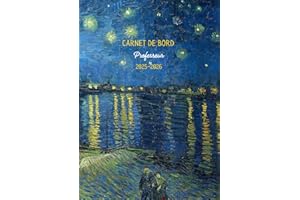 Carnet de bord professeur: Planning annuel, agenda semaine sur 2 pages, calendrier et vacances scolaires, 20 double pages pour les notes - Format A4
