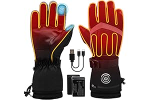 SVPRO Raynaud Guanti riscaldati per uomo e donna, batteria ricaricabile da 6000 mAh, guanti scaldamani con touchscreen, guanti da sci riscaldati elettrici impermeabili per l'inverno, lavoro, caccia