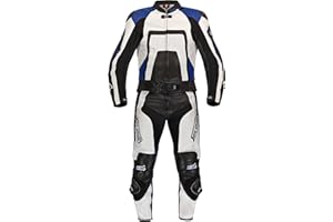 ‎XLS XLS Lederkombi Zweiteiler Blue Carbon schwarz weiss blau Motorradkombi zweiteilig