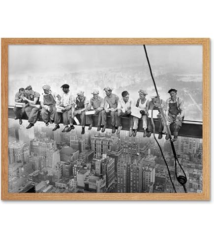 Lunch Atop A Skyscraper Canvas Print Wall Art,vintage Poster,new York