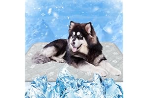 MH MYLUNE HOME Kühlmatte für Hunde Katze Thermochrome Hundekühlmatte Selbstkühlend rutschfest Wasserabsorbierend Tragbar Kühldecke für Hunde Hundedecke Kühlend Cooling Mat Dog- XL110x 80 cm