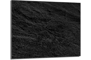 DarHaus Placa protectora de vitrocerámica 60 x 52 cm 1 pieza cocina eléctrica universal para inducción protección contra salpicaduras tabla de cortar de vidrio templado como decoración, PIZARRA