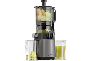 Balter Entsafter Slow Juicer, Große 135MM Öffnung, 300 Watt, Entsafter für Gemüse und Obst, Früchte, Saftpresse, BPA Frei, leise