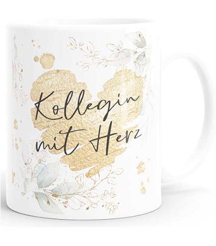 Kaffeetasse „Beste Kollegin“ – Mit Herz-Spruch, 325 Ml, Keramik, Spülmaschinengeeignet – Geschenkidee Für Arbeitskollegin