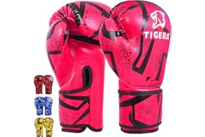 ‎TIGERA Tigera Kinder Boxhandschuhe | Kickboxen, Muay Thai Sparring, Training | Boxsack - Sandsack | Kampfsport, Punchinghandschuhe Coachinghandschuhe für Jungen, Mädchen