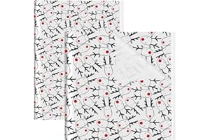 QRTDXP 30pcs White Tissue Paper Sheet with Reindeer,35 * 50cm Cute Xmas Gift Wrapping Paper for Christmas Party