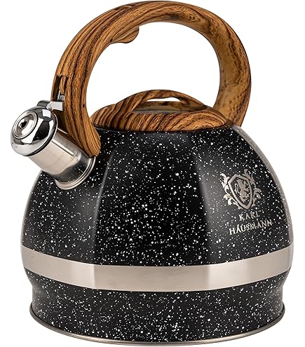 KINGHOFF KH-1852 Stalen waterketel fluitketel 1,8 l klein inductie wit