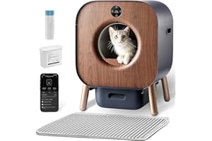 PAWBBY P1 Ultra Katzenklo Selbstreinigend, Selbstreinigende Katzentoilette, TÜV-Zertifizierung, Anti-Klemm-/Pflanzendesodorierendes Design, App-Steuerung, Extra Groß für Mehrere Katzen