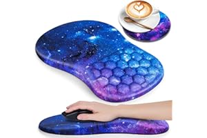 Acezeek Mouse Mat Wrist Support, Mouse Pad, Ergonomic Mouse Mat with Memory Foam, Wrist Rest with Non-Slip, Pain Relief Mousepad&Computer Mouse Mat for Home Office Games