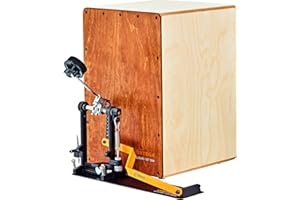 Ortega Guitars Percussion Series Bundle - Cajon and Left-Foot Pedal - Stomp Box Set - Includes Gig Bag and Drum Key (OSTBCJ-L-BU)