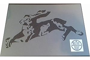 SOLITARYDESIGN Shabby Chic Plastic Stencil Hare laying down Rabbit (A4)297x210mm wall art