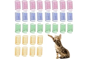 YUWJOOWEE 32 Stück Spirale Katzenspielzeug Spirale, 4 Farben Katzen Spiralen Spielzeug Lustige Katze Spirale Spielzeug Interaktives Katzen Spirale katzen spiele, Katzen Spiralfeder Lindert Langeweile zu Hause