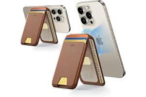 ESR Portfel magnetyczny (HaloLock), kompatybilny z portfelem MagSafe, portfel na iPhone'a z regulowaną podstawką, do serii iPhone 15/14/13/12, nie dla iPhone'a 13/12 mini, 3 przegródki na karty,