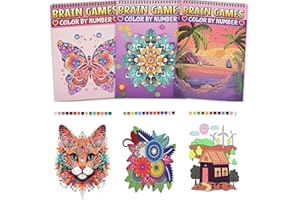 Zylota 3 sztuki kolorowanek dla dorosłych, kolorowanka według numerów, dla dorosłych