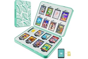LUCYLANKER Custodia per Schede di Gioco Magnetiche per Nintendo Switch,Switch Lite & Switch OLED con 16 Slot per Schede di Gioco e 16 Slot per Schede Micro SD,Organizer di Gioco Antiurto Resistente All'acqua (B)