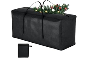 CHRORINE Christmas Tree Storage Bag Moving Bags Heavy Duty Extra Large Fits Up to 7.5 Ft Tall Artificial Christmas Tree (Black)