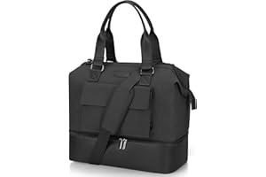 Urtala Faltbare Reisetasche für Herren & Damen，Weekender-Taschen mit Schuhfach, Reisetasche Weekend Overnight Tote Taschen, Gym Bags Krankenhaustaschen für Labor und Geburt (Schwarz)