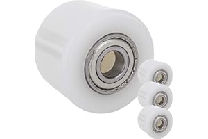 primematik qr63-vces roue pour transpalette rouleau de Nylon de 80 x 60 mm 600 kg 4-Pack (qr63), Blanc