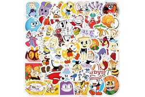 LYUNMU Cuphead - Set di 50 adesivi Gemes Cuphead per auto, laptop, skateboard, bicicletta, ciclomotore, moto, computer, adatto per adulti e bambini
