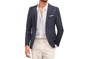 Coofandy - Giacca sportiva casual da uomo, leggera, con bottone singolo
